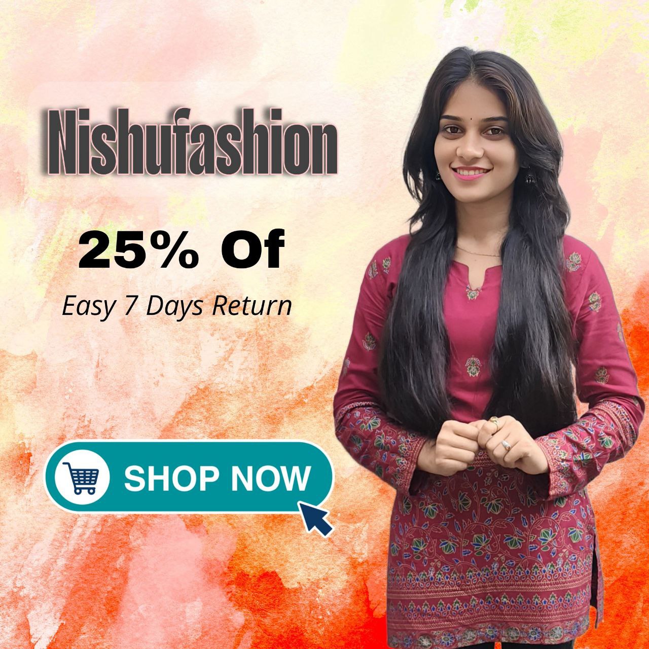 Women rayo,n printed sort kurti trending choice